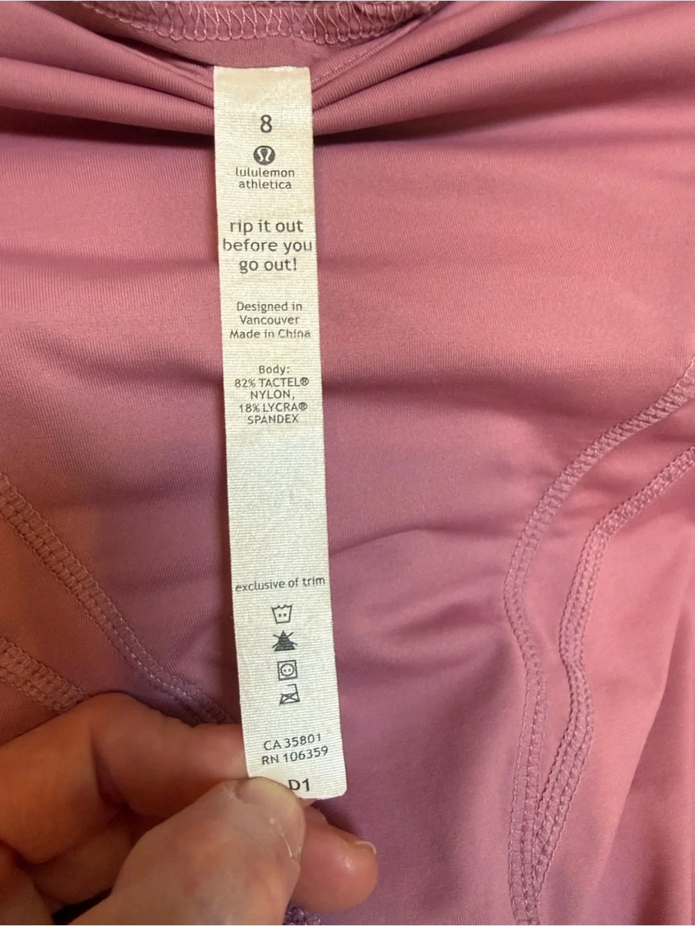 Lululemon Pleated Long Sleeve Yoga Top Size 8 - Dusty Rose/Pink